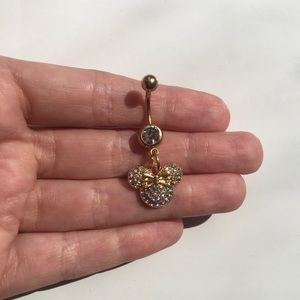 Rhinestone Minnie Mouse Belly Button Ring